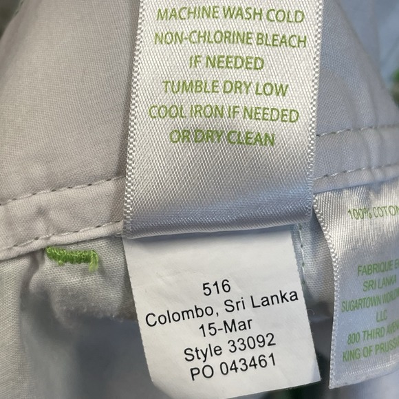 Lilly Pulitzer Womens 6 The Walsh Shorts Parrott Blue Green Palm Leaf Print - Picture 8 of 8